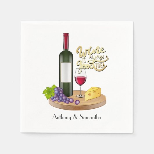 Weinprobe Serviette (Vorderseite)