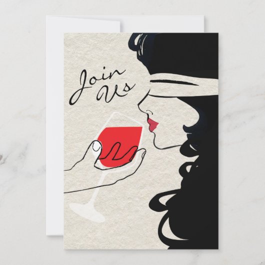 Weinprobe Sexy Einladung (Vorderseite)
