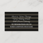 Weinprobe Sommelier Catering Visitenkarte, ... Visitenkarte (Rückseite)