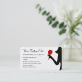 Weinprobe-Verein-Visitenkarten Visitenkarte (Stehend Vorderseite)