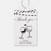 Weinprobe Vielen Dank - Rustikale Kraft Geschenkanhänger (Rückseite)