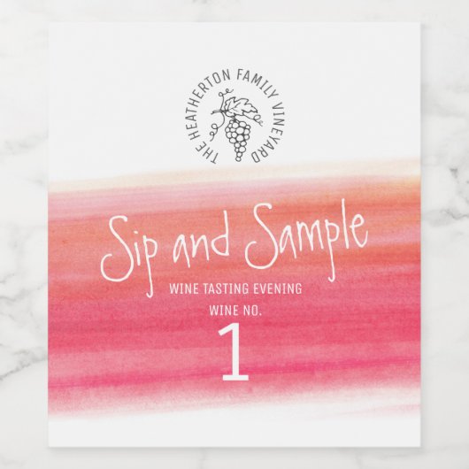 Weinprobe Weinetikett (Einzelnes Label)