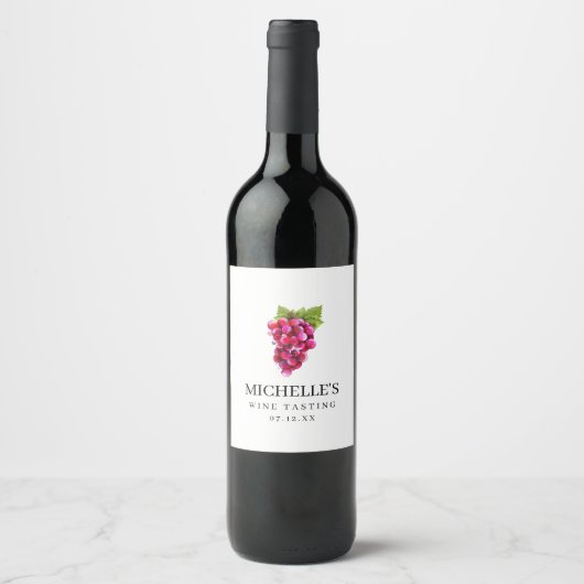 Weinprobe Weinkarte Weinetikett (Vorderseite)