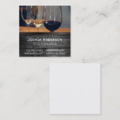 Weinprobe | Weinsorte Quadratische Visitenkarte (Vorne/Hinten)