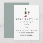 Weinprobeeinladung Einladung (Vorne/Hinten)