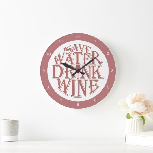 Weinquote Acrylmauer-Uhr Große Wanduhr (Zuhause)