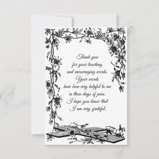 Weinrahmen dank Karte (Vorderseite)