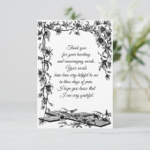 Weinrahmen dank Karte (Stehend Vorderseite)