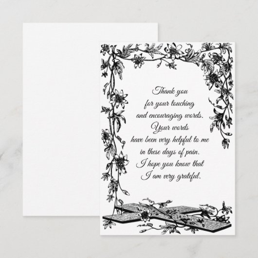 Weinrahmen dank Karte (Vorne/Hinten)