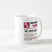 Weinrebe, Personalisierter Name Wein Kaffeetasse (VorderseiteRechts)
