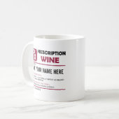 Weinrebe, Personalisierter Name Wein Kaffeetasse (Vorderseite Links)