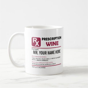 Weinrebe, Personalisierter Name Wein Kaffeetasse