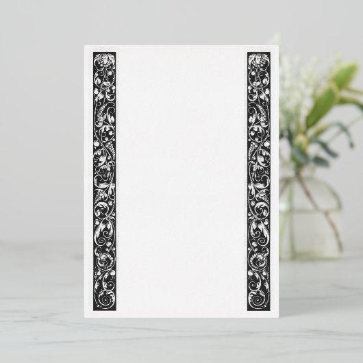 Weinrebe Schwarz-Weiß-Tafel Foil Einladung (Stehend vorne)