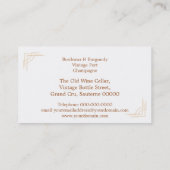 Weinrebe-Visitenkarte Visitenkarte (Rückseite)