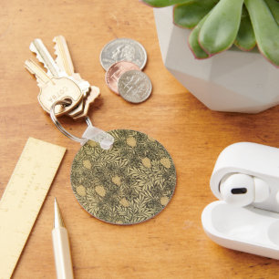 Weinrebe von William Morris, Vintage Stoffmuster Schlüsselanhänger