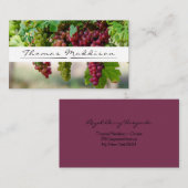 Weinrebe-Weinberg-Weinkellerei-Visitenkarte Visitenkarte (Vorne/Hinten)