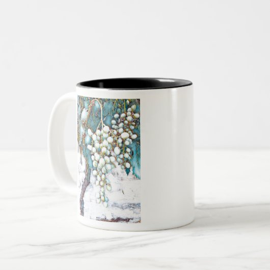 Weinrebemalerei Zweifarbige Tasse (Vorderseite Links)