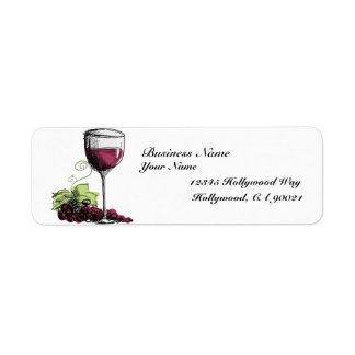 Weinreben-Adressetiketten