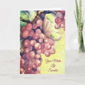 Weinreben-Gastfreundschaftswürdigung Karte (Vorderseite)