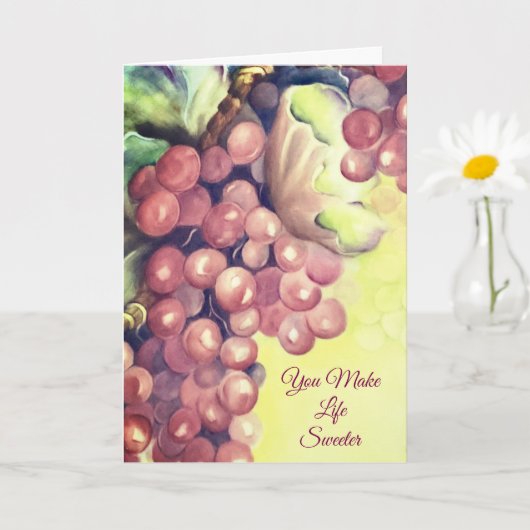 Weinreben-Gastfreundschaftswürdigung Karte (Kleine Pflanze)