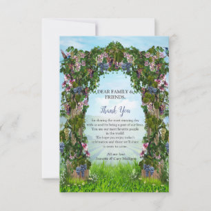 Weinreben, Geißblatt & Kolibris RSVP Karte