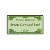 Weinreben mit grüner Blätter Gewürz oder Canning J Adressaufkleber (Vorne)