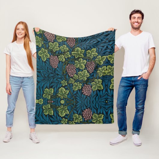 Weinreben mit Trauben rosa Trauben  Fleecedecke (Beispiel)