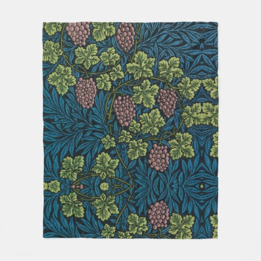 Weinreben mit Trauben rosa Trauben  Fleecedecke (Vorderseite)