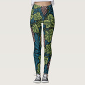 Weinreben mit Trauben rosa Trauben Leggings (Vorderseite)