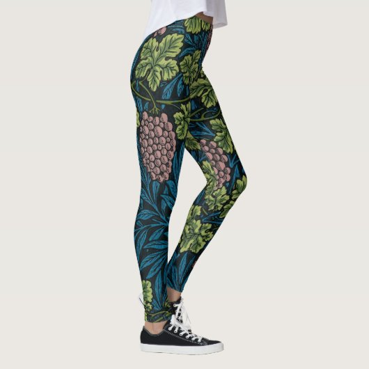 Weinreben mit Trauben rosa Trauben Leggings (Rechts)