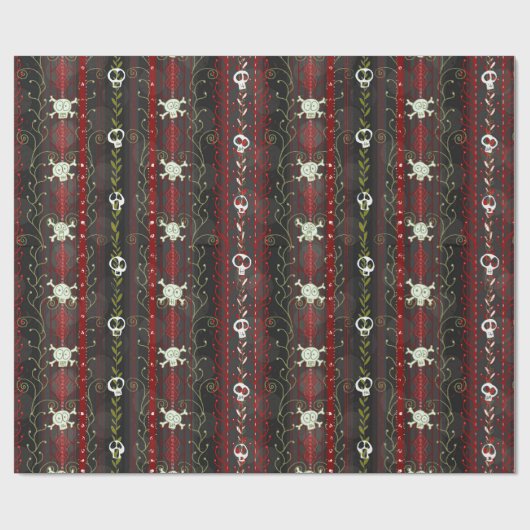 Weinreben O' Death Samhain Halloween Weihnachtssch Geschenkpapier (Flach)