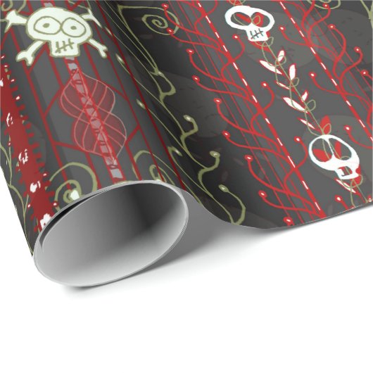Weinreben O' Death Samhain Halloween Weihnachtssch Geschenkpapier (Rolleneckpunkt)