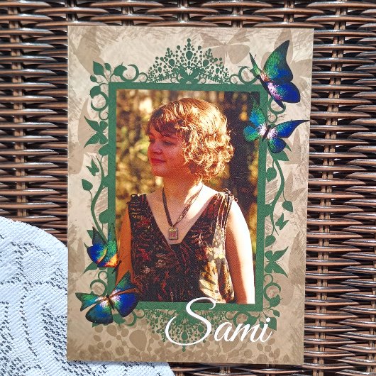 Weinreben, Schmetterlinge Quinceanera Einladung