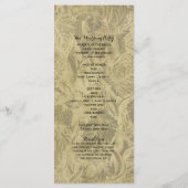 Weinreben-Weingut Elegantes Hochzeitsprogramm Vera Programm (Rückseite)
