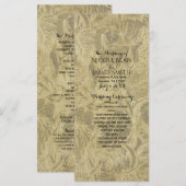 Weinreben-Weingut Elegantes Hochzeitsprogramm Vera Programm (Vorne/Hinten)
