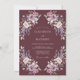 Weinreicher herbstlicher Hochzeit Einladung