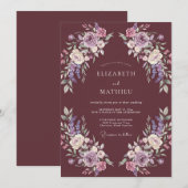 Weinreicher herbstlicher Hochzeit Einladung (Vorne/Hinten)