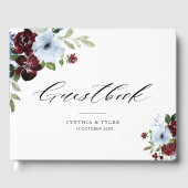 weinrosafarbenes Hochzeitsguestbook Gästebuch (Vorderseite)