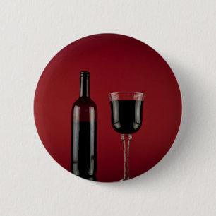 Weinrot-Glasflasche Button