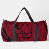 Weinrot Zebra Muster Duffle Bag (Vorderseite)