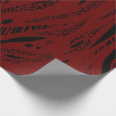 Weinrot Zebra Muster Geschenkpapier (Ecke)