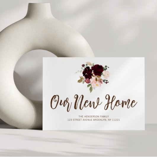 weinrote Blume, die wir bewegen Ankündigung