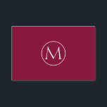 Weinrote Minimal Monogramm Visitenkarte<br><div class="desc">Gestalte diese professionelle minimale Visitenkarte Visitenkarte in den Wandbuchungen. Füge einfach deine Details hinzu. Wenn du Musik du auch dein Logos kannst hinzufügen. Alles in nur Klicks.</div>