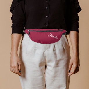 Weinroter Stilisierter Brautjungfer-Name Bauchtasche