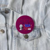 Weinroter Tag der Unabhängigkeit der USA Button (Beispiel)