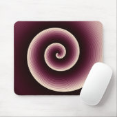 Weinrotes Spiralmuster Mousepad (Mit Mouse)