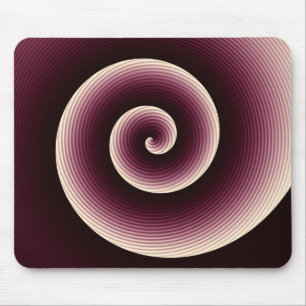 Weinrotes Spiralmuster Mousepad