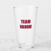 Weinrotes Team-Groom-Herrenabschied Glas (Vorderseite)