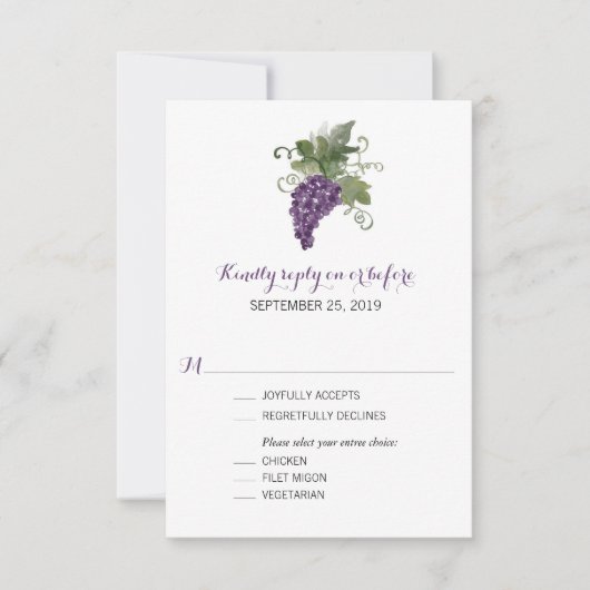 Weinroute Mendrisiotto | HochzeitsrSVP RSVP Karte (Vorderseite)