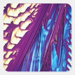 Weinsäure-Kristalle Quadratischer Aufkleber